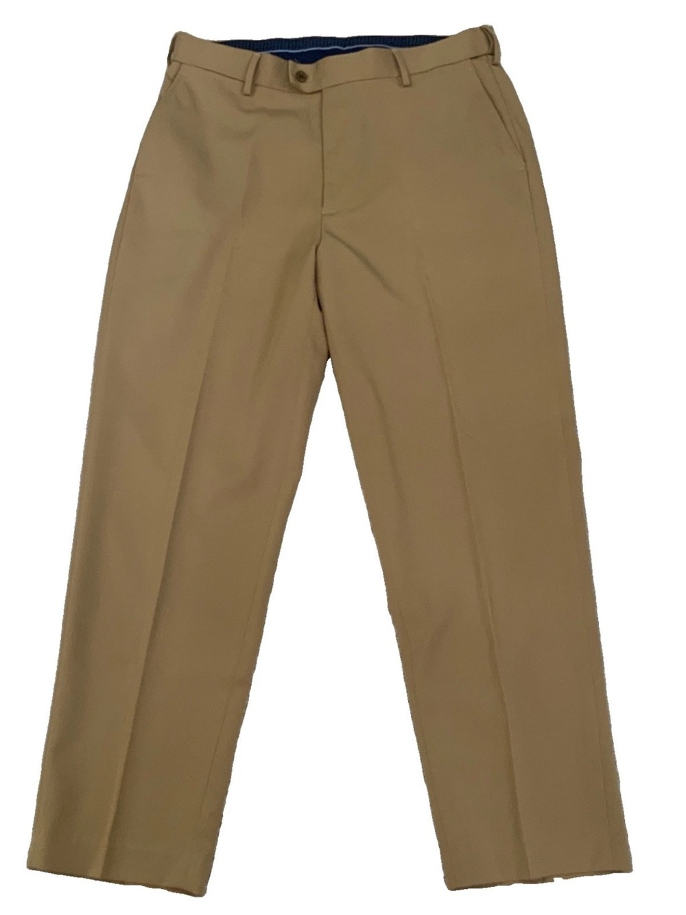 Saddlebred Dress Pants Mens 34x29 Khaki Expandable Waist Performance Fabric